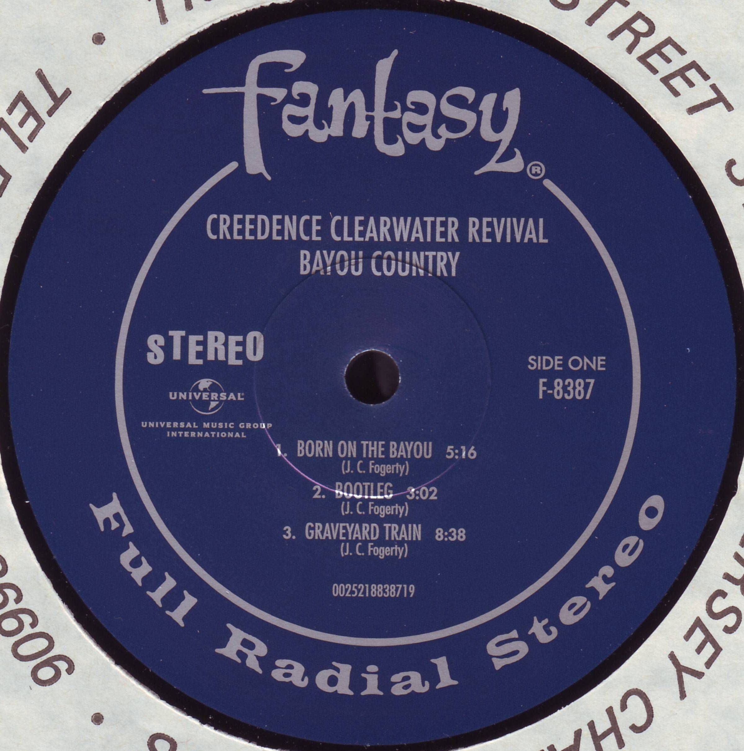 Creedence Clearwater Revival Bayou Country [lp label a uk]